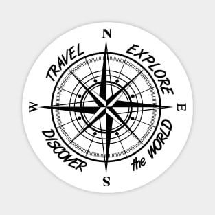 Travel explore discover the world compass Magnet